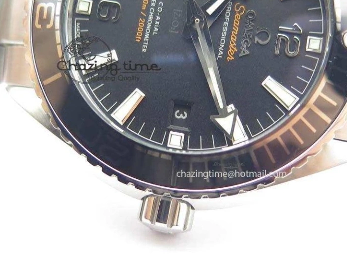 0710 Planet Ocean 2016 43.5mm SS Black Bezel BP 1:1 Best Edition Black Dial On SS Bracelet A GoodFit 8195